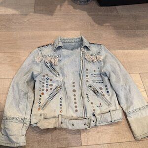 UNBRANDED WOMENS XS DENIM BOHO JACKET COAT